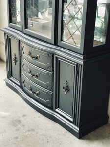 Classy Vintage Farmhouse China Cabinet