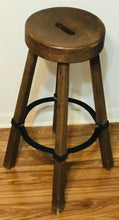 Load image into Gallery viewer, Industrial Wood Bar Stool (1)