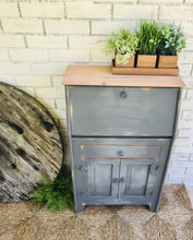 Load image into Gallery viewer, Primitive Solid Pine Secretary Cabinet