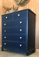 Load image into Gallery viewer, Coastal Navy Chest of Drawers