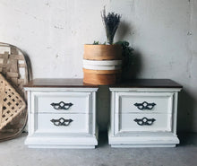 Load image into Gallery viewer, Perfect Vintage Farmhouse Nightstand Set