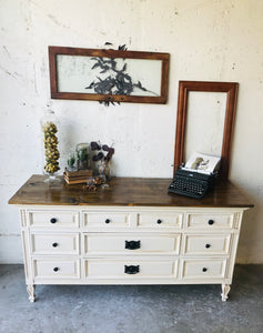 Beautiful Buttercream Dresser, Buffet, or TV Stand