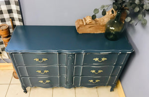 Pretty Blue French Provincial Dresser