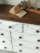 Load image into Gallery viewer, Pretty Chippy Farmhouse Dresser or Buffet