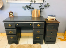 Load image into Gallery viewer, Classy Black Farmhouse Desk (no chair)