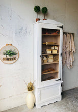 Load image into Gallery viewer, White Glass Front Storage Cabinet