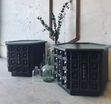 Load image into Gallery viewer, Moody Vintage Mediterranean Hexagon End Table Set