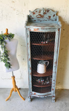 Load image into Gallery viewer, Stunning Chippy Blue Antique Cabinet