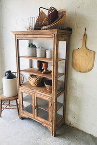 Stunning Antique Farmhouse Hutch Cabinet