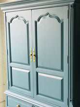 Load image into Gallery viewer, Beautiful Large Blue Armoire Storage Chest