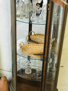 Chippy Green Lighted Curio Cabinet