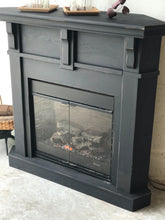 Load image into Gallery viewer, Moody Black Faux Fireplace