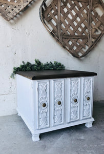Large Vintage Farmhouse Single End Table