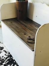 Load image into Gallery viewer, Large Vintage Farmhouse Storage Bench