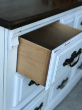 Load image into Gallery viewer, Rustic Vintage Long Dresser or Buffet