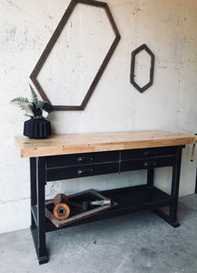 Awesome Rustic Wood Workbench