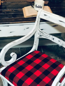 Adorable Farmhouse Desk & Chair (Red Buffalo Check)