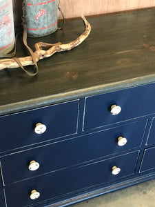 Coastal Navy Long Dresser or Buffet