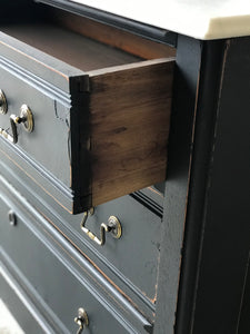 Classy Antique Marble Top Chest of Drawers