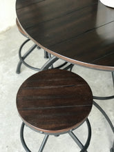 Load image into Gallery viewer, Amazing Industrial Farmhouse Pub Table &amp; Stools