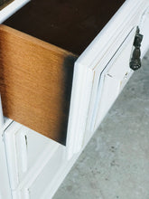 Load image into Gallery viewer, Pretty Vintage Farmhouse Large Dresser, Buffet, or TV Stand
