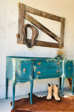 Load image into Gallery viewer, Pretty Patina Painted Antique Buffet