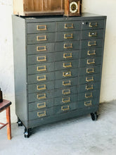 Load image into Gallery viewer, Amazing Vintage Industrial Rolling Cabinet