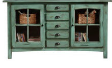 Load image into Gallery viewer, Stunning Turquoise TV Console Cabinet or Buffet