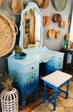 Load image into Gallery viewer, Gorgeous Antique Ombré Vanity &amp; Stool