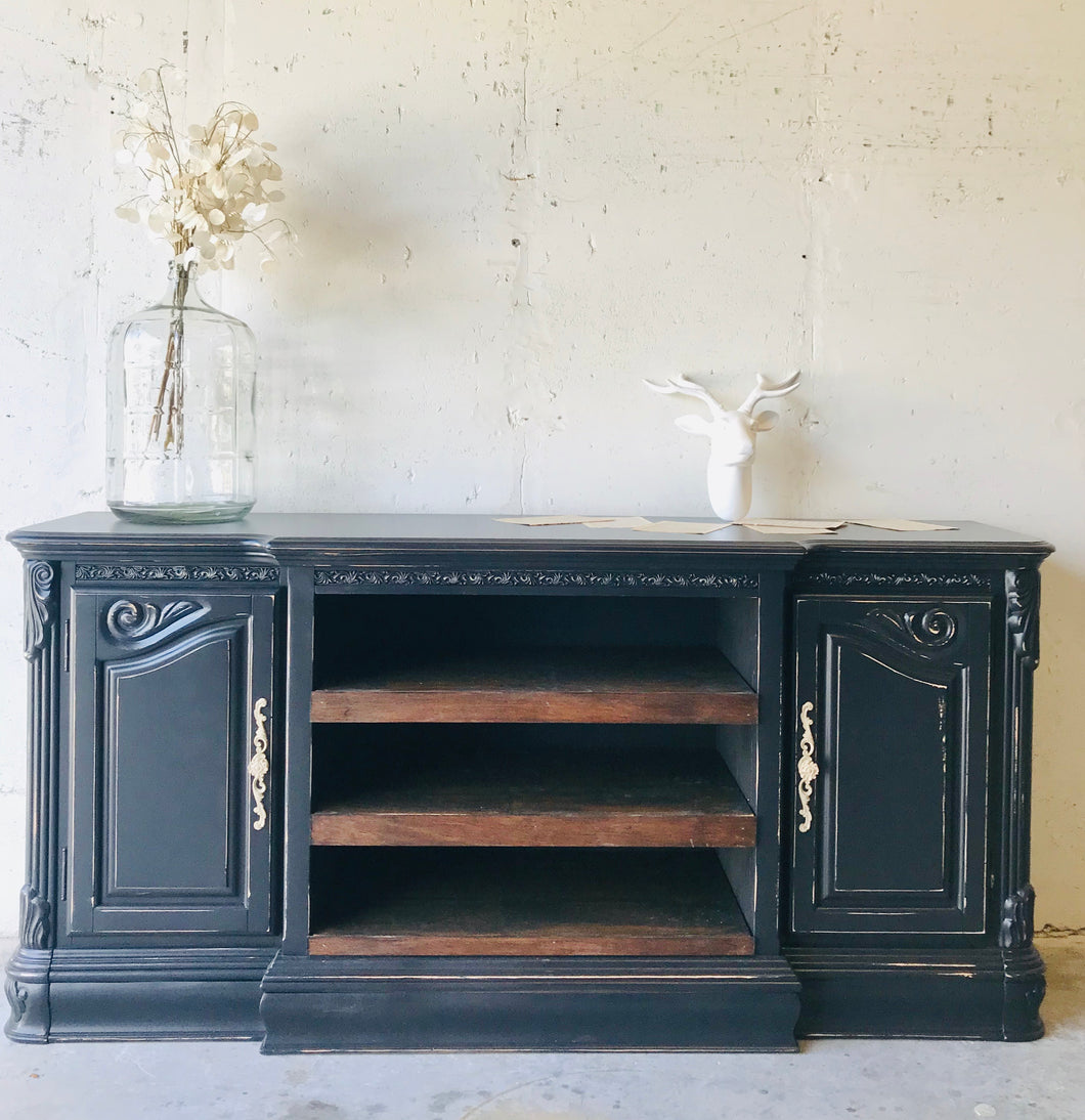 Gorgeous Large Black TV Stand or Buffet