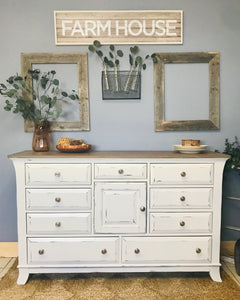 Modern Farmhouse Neutral Buffet or TV Stand