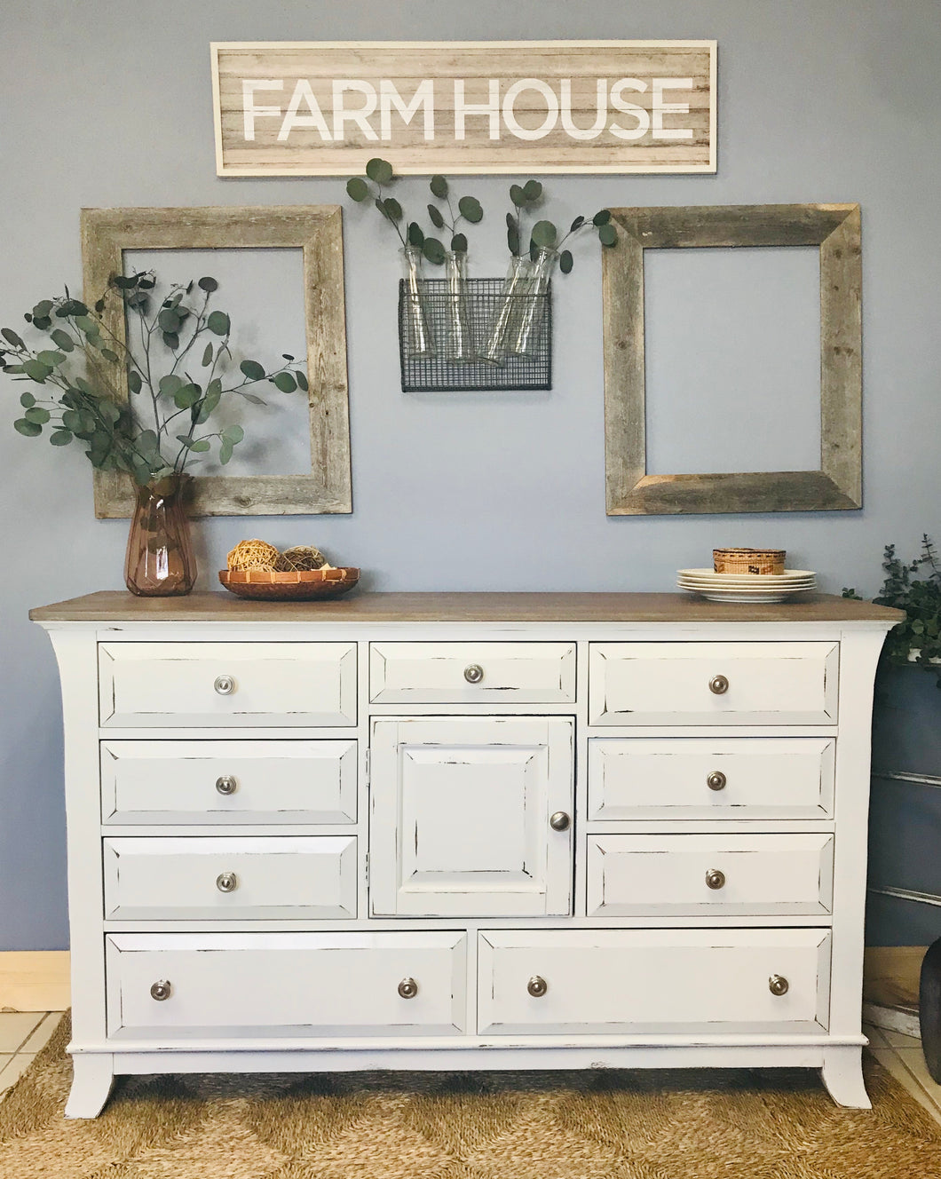 Modern Farmhouse Neutral Buffet or TV Stand