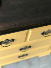 Load image into Gallery viewer, Adorable Mustard Yellow Chunky End Table or Nightstand