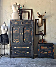Load image into Gallery viewer, Unique Vintage Armoire &amp; Nightstand (2pc)