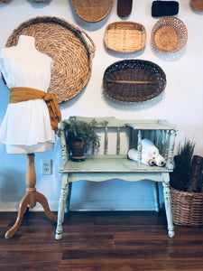 Vintage French Country Shabby Telephone Table/Bench