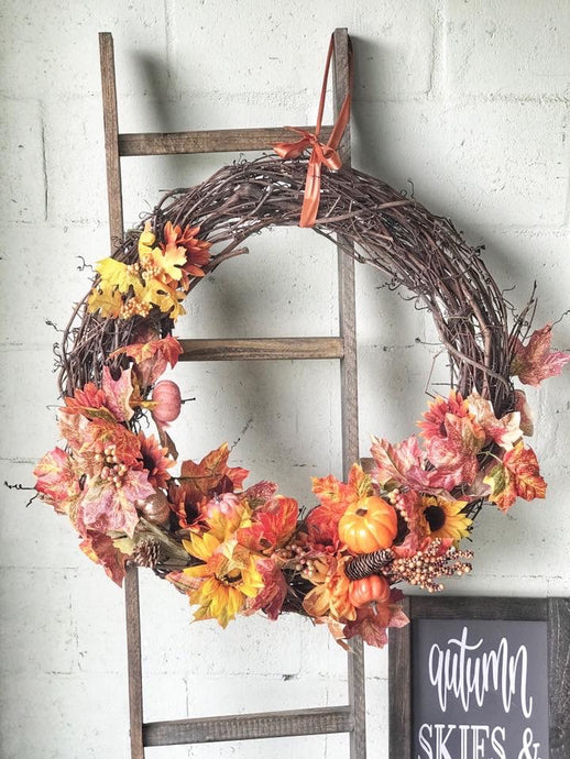 Extra large fall wreath