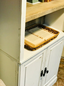 Beautiful Neutral Farmhouse Bookcase