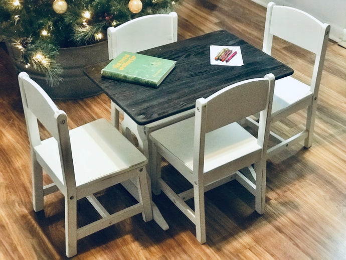 Teeny Tiny Toddler Farmhouse Table & Chairs