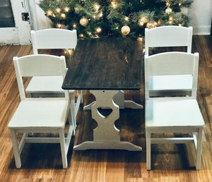 Teeny Tiny Toddler Farmhouse Table & Chairs