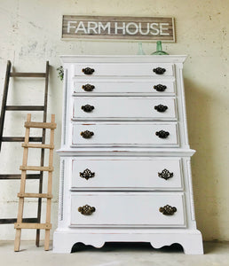 Perfect Chunky Farmhouse Tall Chest of Drawers