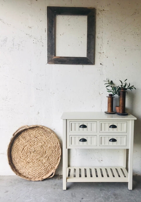 Perfect Neutral Entryway Storage Table