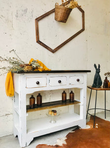 Beautiful Farmhouse Entryway Table or Coffee Bar