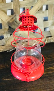 Little Red Metal Lantern