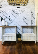 Load image into Gallery viewer, Adorable Vintage Magazine Rack End Table Set