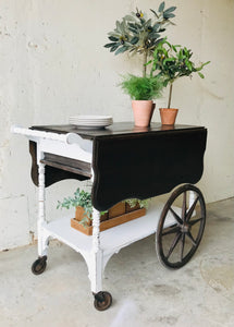 Antique Revamped Tea or Garden Cart