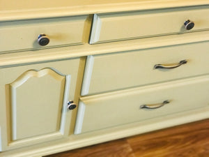 Neutral Vintage Solid Wood Buffet Table