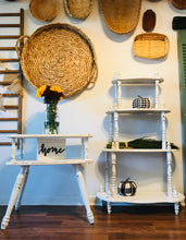 Load image into Gallery viewer, Gorgeous Vintage Wood Shelf and Table Set