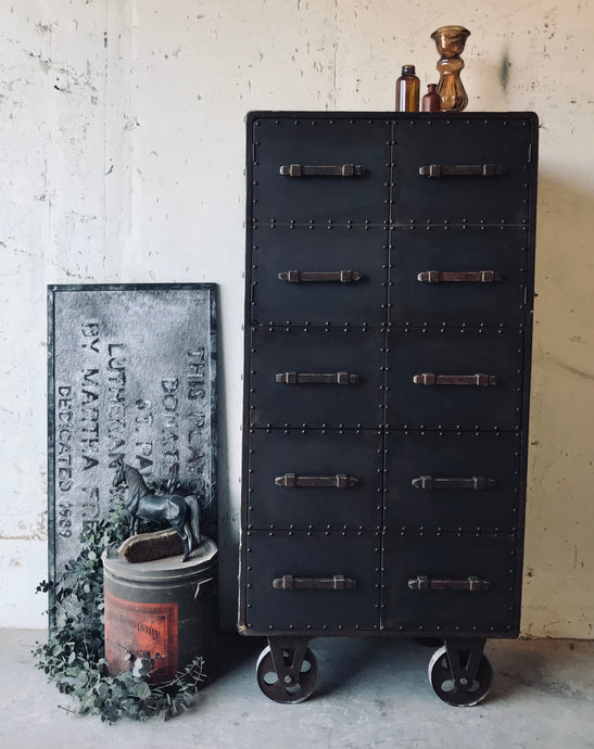 Awesome Industrial Metal “Look” Rolling Storage Cabinet