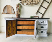 Load image into Gallery viewer, Stunning Large Vintage Farmhouse Buffet, TV Stand, or Dresser
