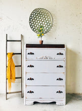 Load image into Gallery viewer, Pretty Vintage Waterfall Chest of Drawers